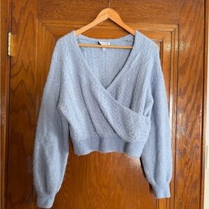 & Other Stories Light Blue V-Neck Sweater